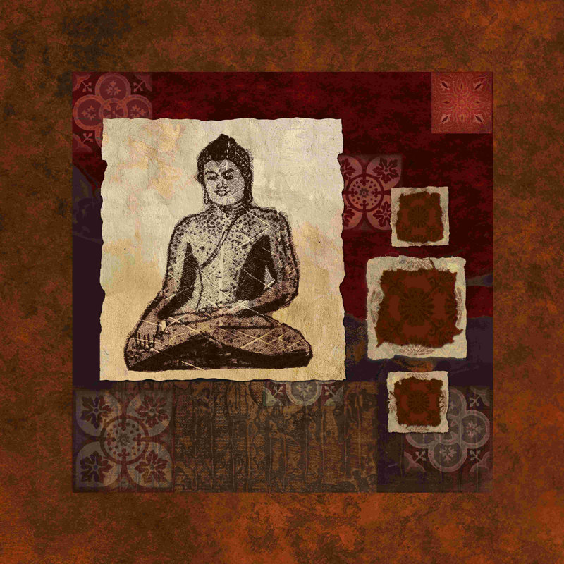 Buddah 2 - Impression sur toile tendue, L 36 po x H 36 po