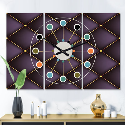 Horloge murale surdimensionnée Mid-Century