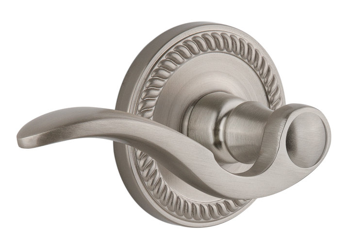 Mannequin simple Grandeur Newport Rosette avec levier Bellagio, Nickel satiné, Droitier
