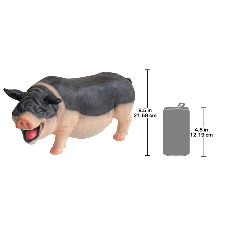 Laughing Pig Figurine