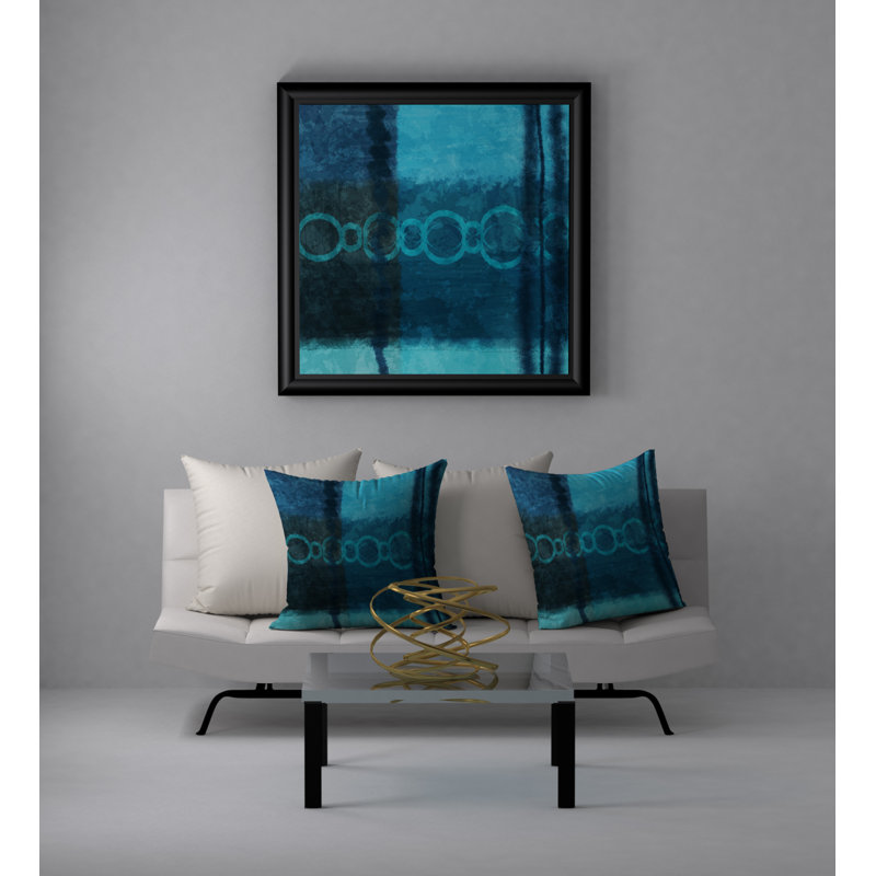 Abstract Reversible Throw Pillow, 24"x24"