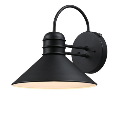 Luminaire de grange d'extérieur noir texturé Santana