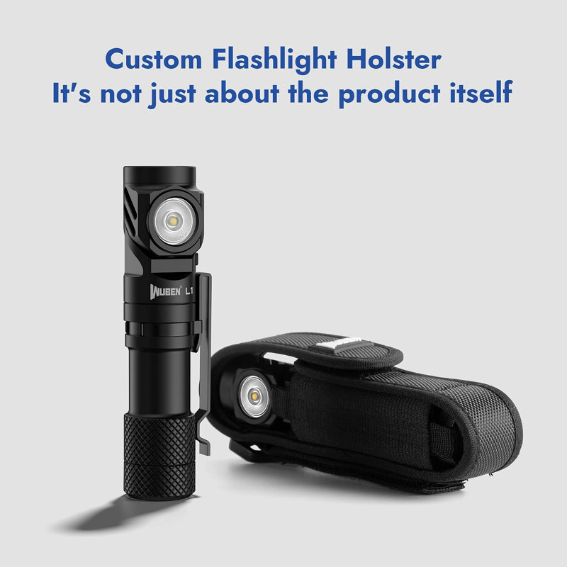 Lampe de poche tactique rechargeable WUBEN L1, lampe de poche à double source de lumière rotative à 180 ° avec lumière magnétique de 2000 lumens élevés, fonction Power Bank, lampe de poche étanche IP68 pour camping, maison, urgence, réparation