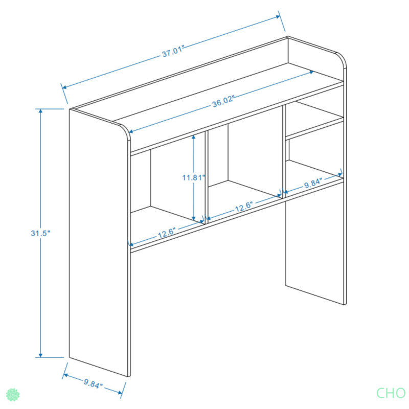Desktop Bookshelf, High-Capacity Wood Desk Hutch Organizer With 5 Shelves For Computer Desk, Desktop Shelf Bookshelf Storage For  Office, College Dorm