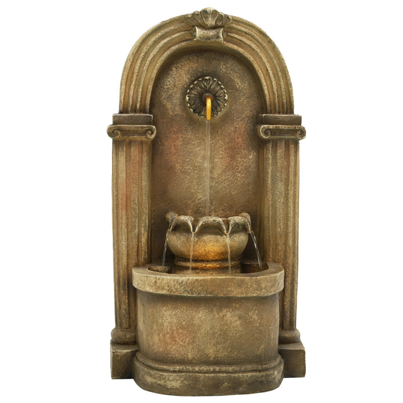 Outdoor Waterfall Fountain with Lights