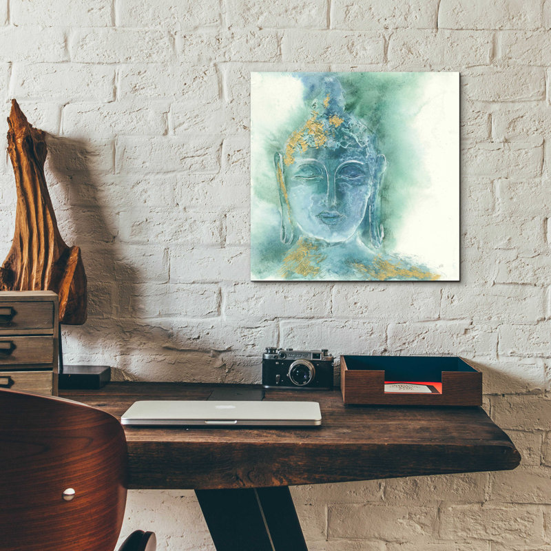 «Gilded Buddha I» par Chris Paschke, H 12 po x l 12 po x P 0,13 po
