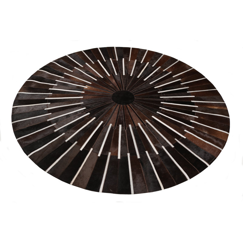 Patchwork Cowhide Area Rugs, Cola, 8' x 8'