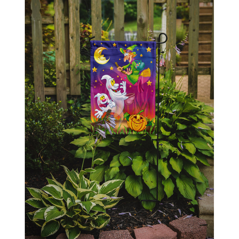 Double Sided Polyester Halloween Garden Flag, 15" H  x 11" W