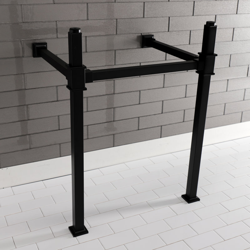 Pieds de lavabo console en acier inoxydable Kingston Brass Fauceture, Noir mat