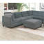 Mobilier de salon gris en chenille gris