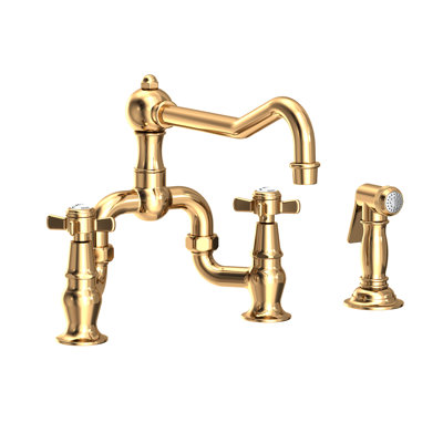 Fairfield Kitchen Bridge Faucet with Side Spray