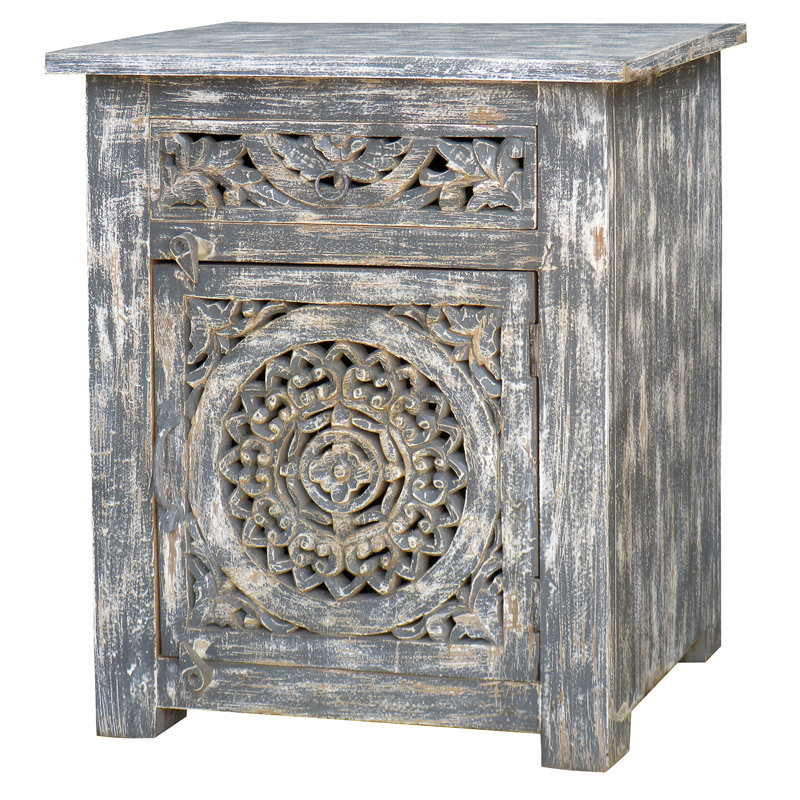Milie 60cm W Solid Wood Bedside Table