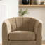 Fauteuil demi-tonneau pivotant en chenille de 31,1 po de largeur avec chenille 31,1 po avec base en bois massif (ensemble de 2)-129873922