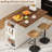 Kitchen Island With Trash Can Storage & Drop Leaf, Rolling Kitchen Cart With Drawers, 3-tier Spice Rack And Towel Rack, Island Table On Wheels For Kitchen, Dining Room-739127778