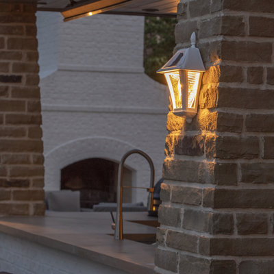 Baytown II Bulb Outdoor Solar Wall Sconce White 2 Pack