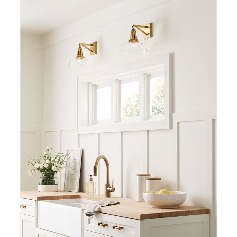 Chapman & Myers Layton 10" Sconce, Black, Polished Nickel
