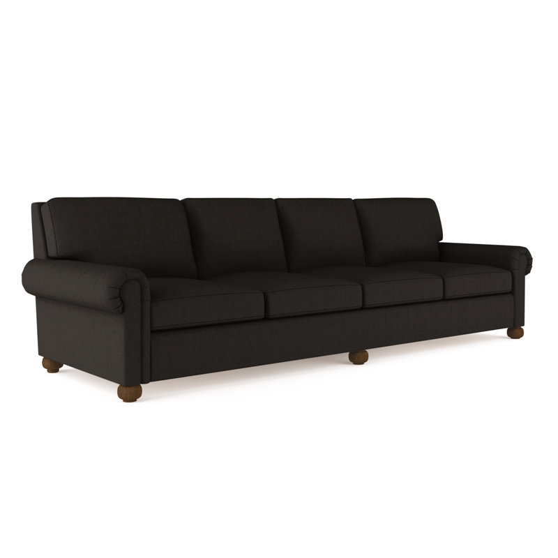 Leroy Sofa, Oyster Velvet, 36" H x 120" W x 43" D