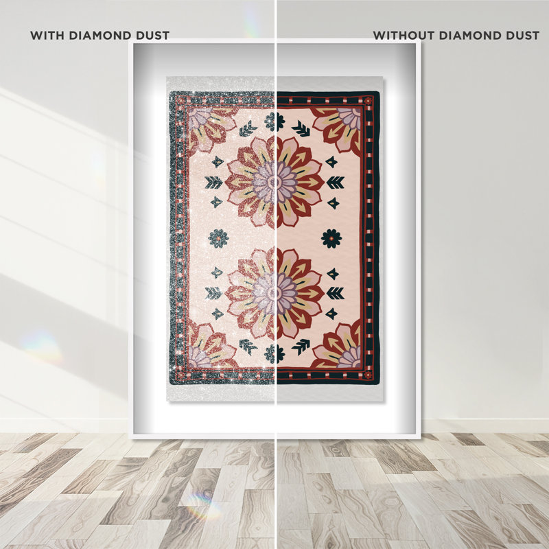 Midnight Damask Print by Oliver Gal, 37.5"H x 25.5"W, White Shadowbox