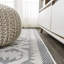Tapis d'intérieur / extérieur blanc / noir à carreaux méditerranéen à poils longs et courts Woen-1061086248