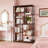 Tall Bookcase Shelving,Staggered Etagere,Versatile Bookcase