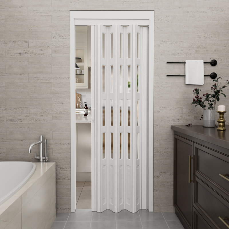 Porte accordéon 38 po x 80 po à faible brillance