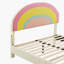 Lit plateforme tapissier charmant avec tête de lit ajustable et arc-en-ciel-1555582843