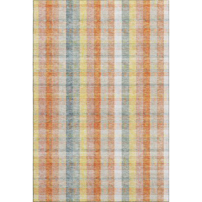 Premium Machine Washable Prisco Peach Rug