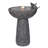 Handcrafted Outdoor Birdbath Fountain with Lights