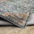 Lake Macquarie Machine Washable Performance Non-Skid Blue/Rust Rug Mat-1588074338