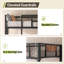 Lit mezzanine simple en L avec bureau, 3 tiroirs de rangement, station de charge, structure de lit mezzanine en métal avec lumières DEL et échelle