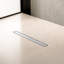 FINE FIXTURES Drain de douche linéaire de 36 pouces, insert et grille 2-en-1, bord arrondi, acier inoxydable de calibre 10, sortie centrale, crépine incluse-126703435