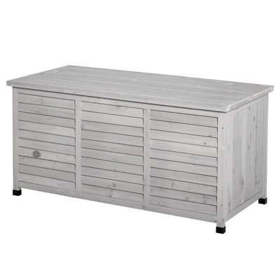 Boîte de rangement en bois pour l'extérieur Outsunny