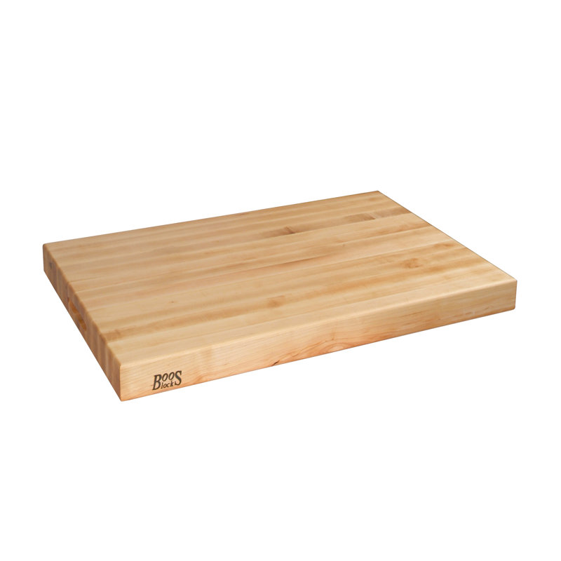 John Boos Maple Wood Edge Grain Reversible Cutting Board, Maple, 24" L x 18" W 2.25"D