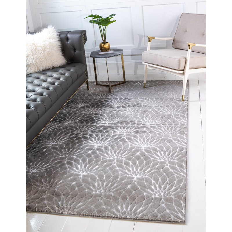 Glitzy Geometric Indoor Rug, Rectangle 4'1" x 6'1"