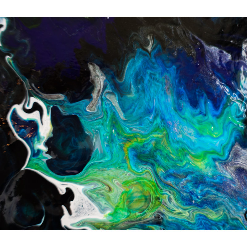 'Iridescent Night' - Wrapped Canvas Painting Print