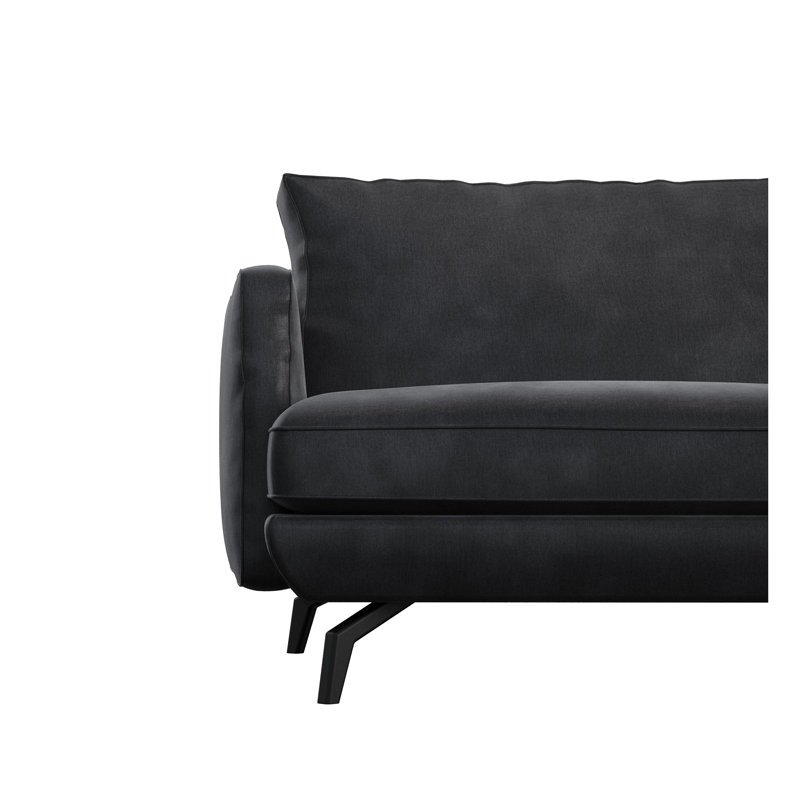Unic Velvet Armchair, Charcoal Grey
