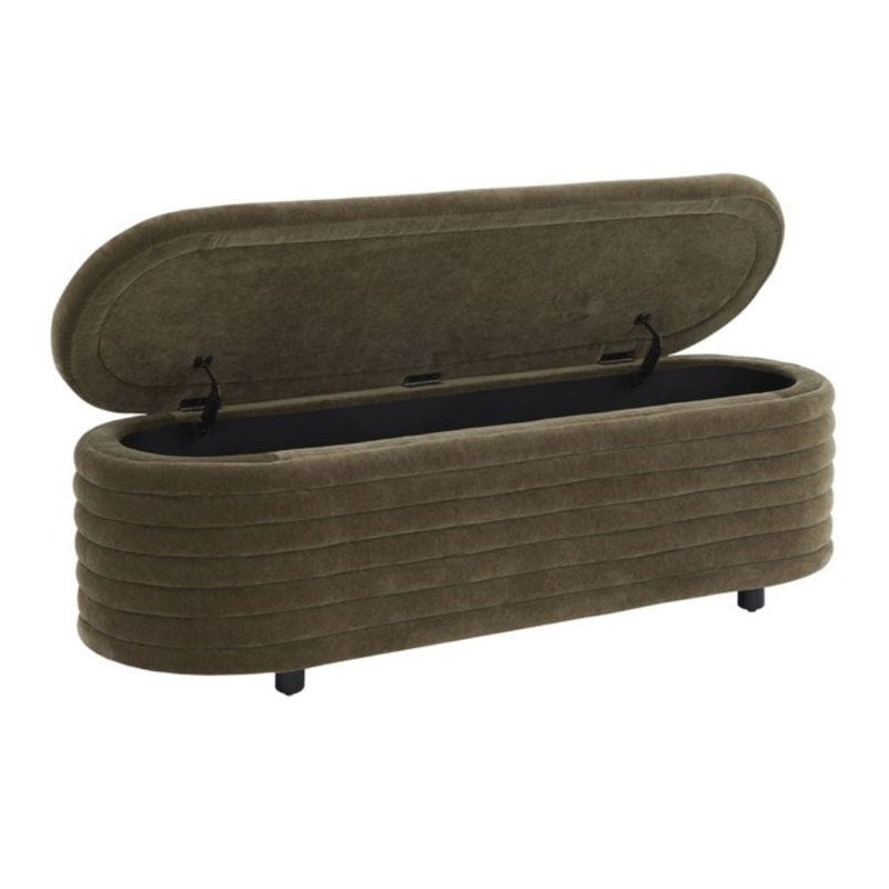 Banc de rangement Corneshia, Vert olive foncé