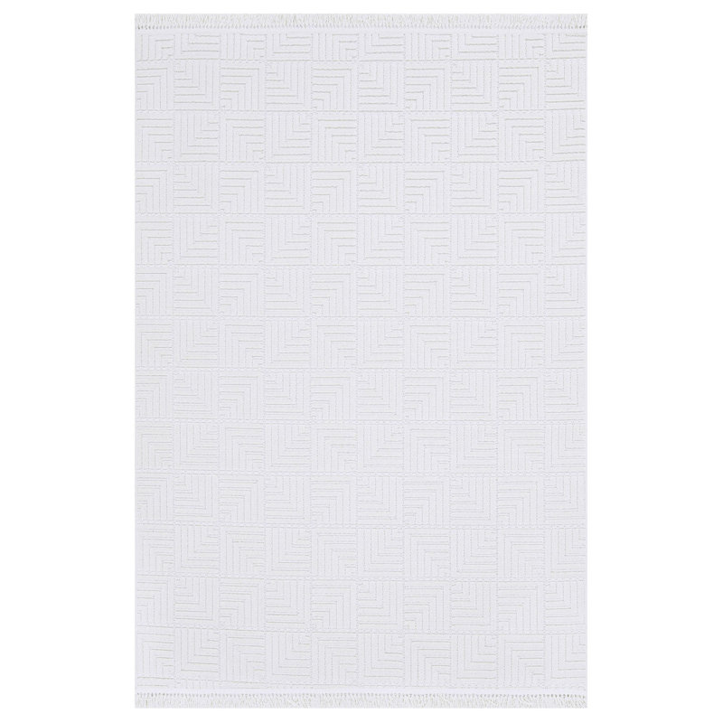 Tapis décoratif bohème antidérapant Higham, Rectangle 3 pi 4 po x 6 pi 7 po