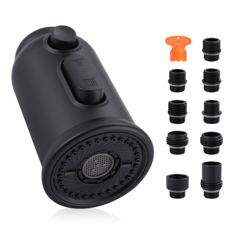 Multi Functional Kitchen Faucet Replacement Nozzle, Black