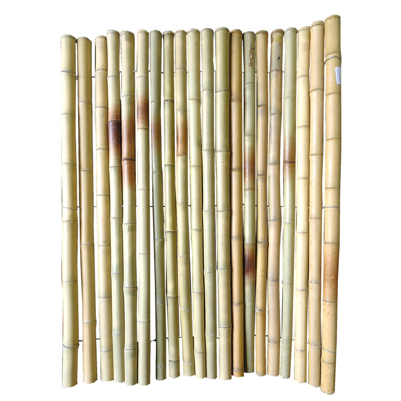 Extra Large Natural Bamboo Privacy Fence with Galvanized Wire