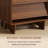 Set of 2 Mid-Century Nightstands, Handleless Wood Grain Bedside Table with 2 Drawers & Open Storage, Modern End Side Table for Bedroom Living Room