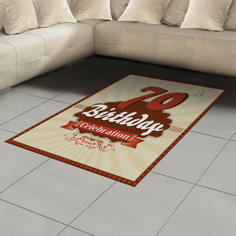 Brown High Density Long Fiber Poly Threads Decorative Area Rug Carpet, Rectangle 4' x 5'8"