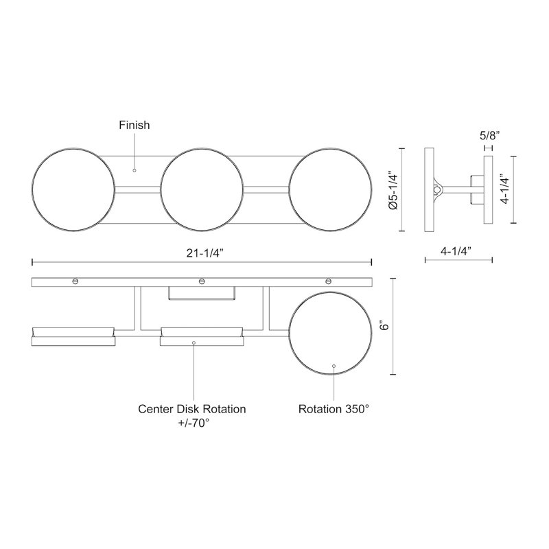 Novel 3 - Light LED Bath Bar