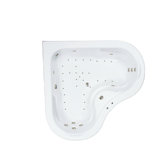 Baignoire de coin en acrylique avec drain central 64 "x 64" Elite Series