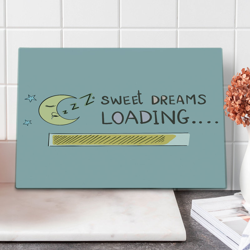 Ambesonne Saying Cutting Board Large Size Dreams Loading Multicolor