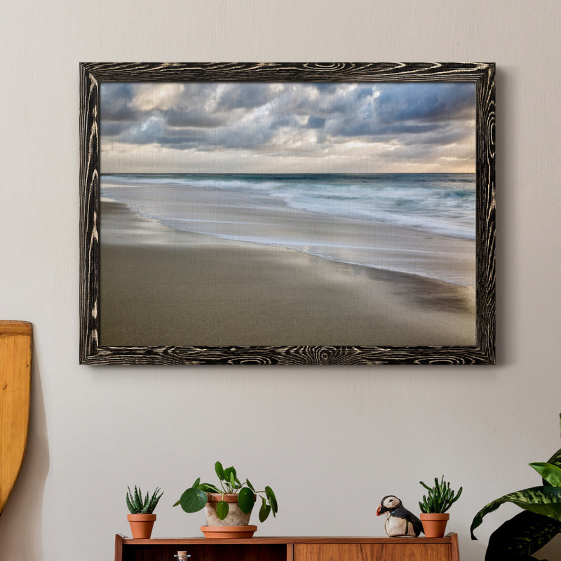 La Jolla Sunset - reproduction d'art sur toile, H 31 po x l 44 po x P 1 po, Noir