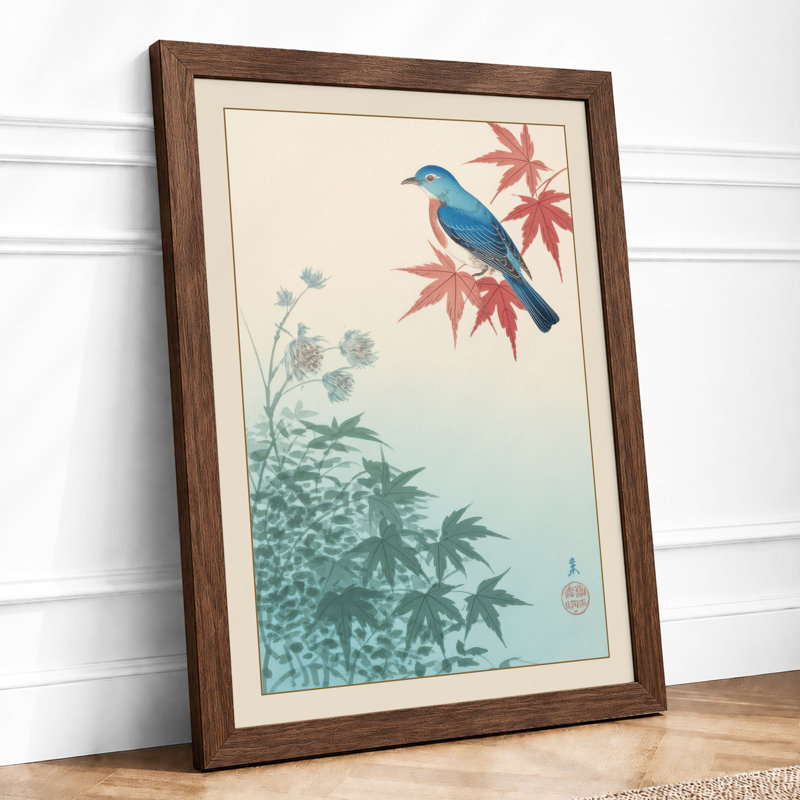 Perched In Bloom Japandi - Print, Walnut, A4 - 29.7 x 21.0 cm