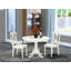 L'ensemble de table de cuisine 3 pièces pour petits espaces comprend une table de salle à manger ronde avec piédestal et 2 chaises en bois massif, babeurre et cerise-1247586734-1228959442-1275752887