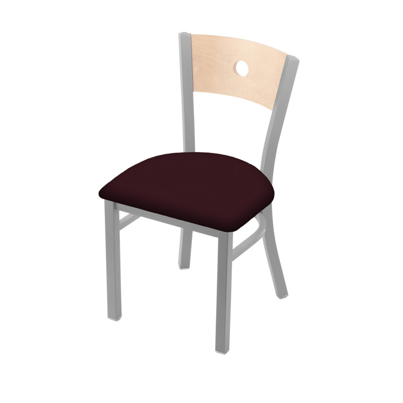 Chaise 630 Voltaire, Nickel anodisé, Chêne Naturel, Vinyle - Canter Bordeaux