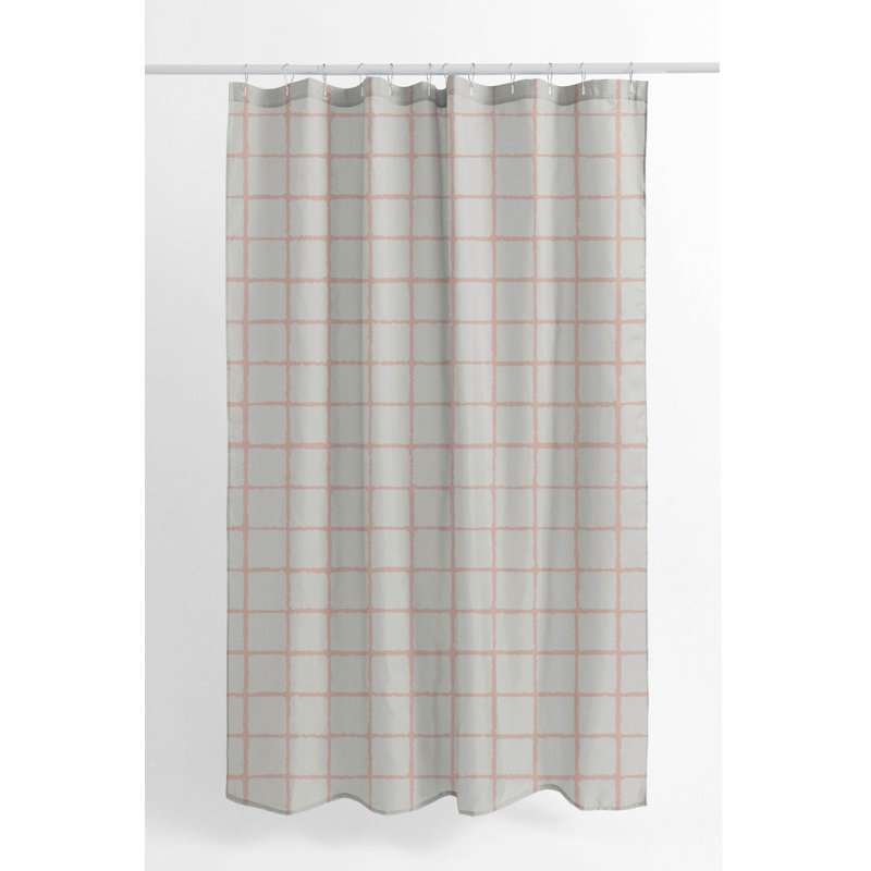 Rebar Ultra-Thin Lightweight Shower Curtain, Pink
